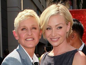 Ellen DeGeneres with wife Portia de Rossi at her Hollywood Walk of Fame induction - September 4, 2012