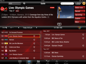 Virgin Media TV Anywhere service