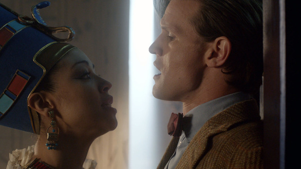 Queen Nefertiti (Riann Steele) and the Doctor (Matt Smith)
