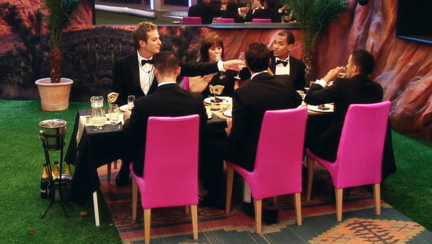 Housemates raise a toast