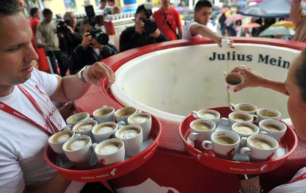 Largest cappuccino world record attempt, Zagreb, Croatia