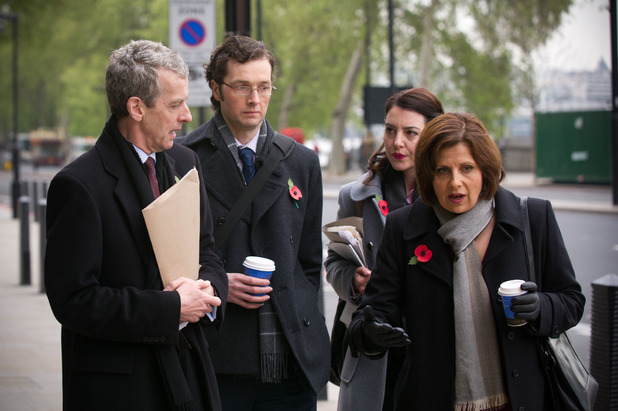 The Thick of It: Malcolm Tucker (PETER CAPALDI), Olly Reeder (CHRIS ADDISON), Helen Hawkins (REBECCA GETHINGS), Nicola Murray (REBECCA FRONT)