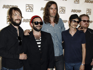 Band of Horses, from left Ben Bridwell, Creighton Barrett, Tyler Ramsey, Bill Reynolds and Ryan Monroe, arrives at the 28th Annual ASCAP Pop Music Awards in Los Angeles, Wednesday, April 27, 2011