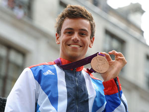 Tom Daley at the London 2012 Olympic Parade