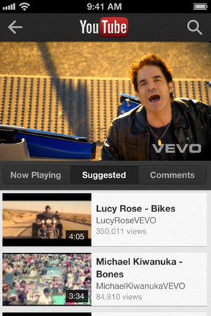 YouTube launches new iPhone app - screenshot