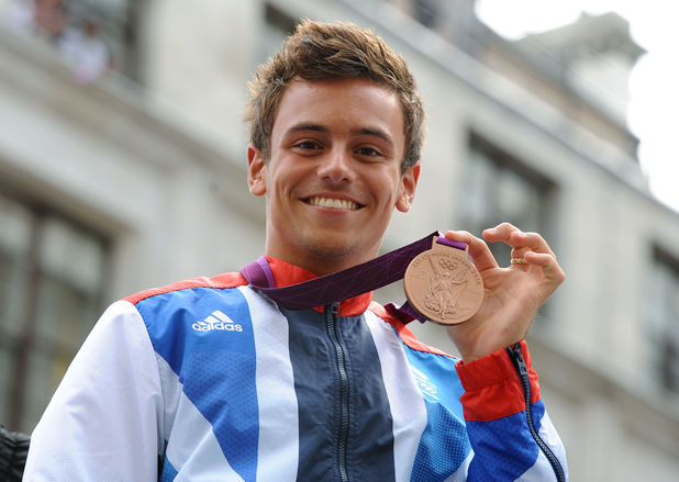 Tom Daley at the London 2012 Olympic Parade