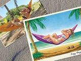 Kelly Brook, 02 Travel social media postcard