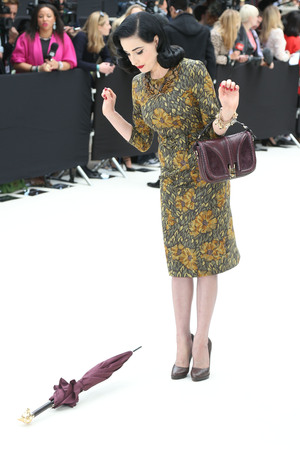 Dita Von Teese
London Fashion Week Spring/Summer 2013 - Burberry - Arrivals
London