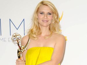 Claire Danes with her Lead Actress In A Drama Series award at the 64th Annual Primetime Emmy Awards press room