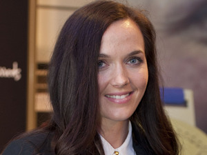 Victoria Pendleton signs copies of her book 'Between the Lines' at Harrod's in west London.