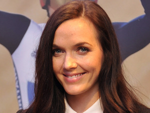 Victoria Pendleton signs copies of her book 'Between the Lines' at Harrod's in west London.
