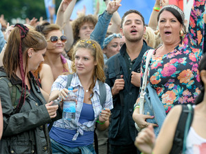 6367: Amy, Victoria, Adam and Kerry get into the spirit at the festival