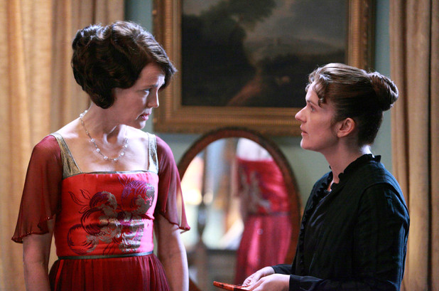 Elizabeth McGovern as Countess of Grantham, Cora, Siobhan Finneran as O'Brien