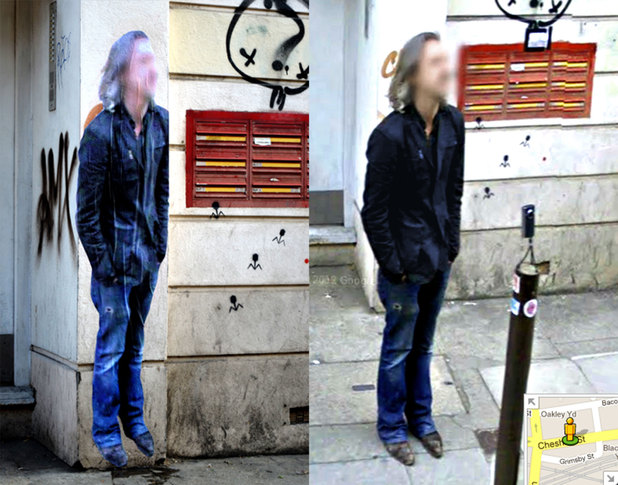Google Street View 'ghosts' recreated by street artist