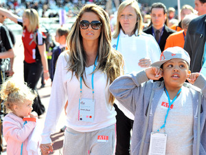 Princess Tiaamii, Katie Price and Harvey Price
Gold Challenge Olympic Stadium Event held at the Olympic Park in Stratford.
London, England - 01.04.12
Mandatory Credit: Daniel Deme/WENN.com