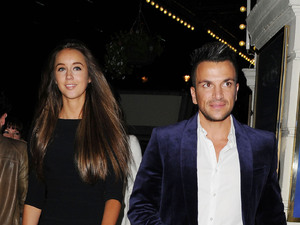 Peter Andre and Emily MacDonagh
leaving the Piccadilly Theatre after watching the stage production of 'Ghost The Musical'
London, England - 17.07.12
Credit Mandatory: WENN.com