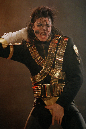 Michael Jackson performing.