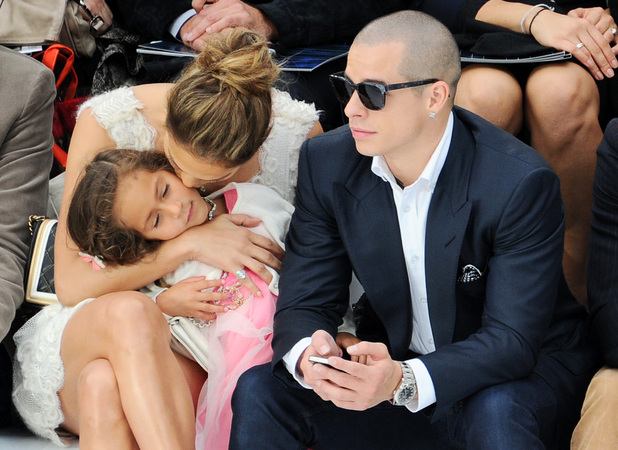 Jennifer Lopez at Chanel with Casper Smart and daughter Emme, Paris Fashion Week, 02.10.2012