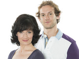 Dido Miles and Nathan Wright as Emma Reid and Chris Reid in Doctors