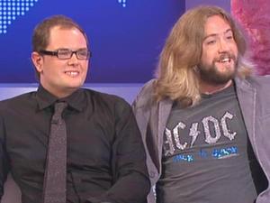 Justin Lee Collins hosts Channel 4's 'Friday Night Project' alongside co-host Alan Carr in 2006