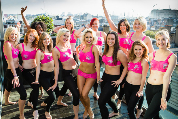 Strictly Come Dancing star Kristina Rihanoff & CoppaFeel! Boobettes pose in new pink Panache Sports Bra