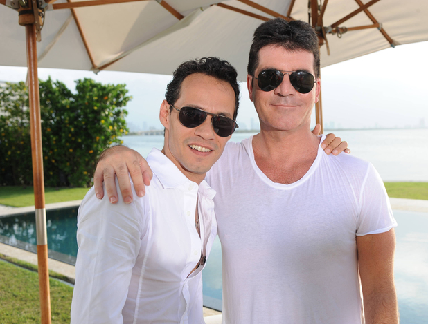 Simon Cowell with Marc Anthony