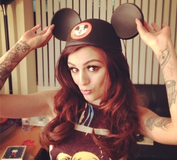 Cher Lloyd wears Mickey Mouse ears