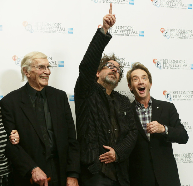 Martin Landau, Tim Burton and Martin Short 