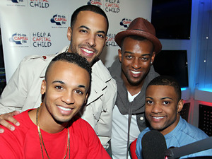 JLS in the Capital Radio studios in central London for an interview on the Breakfast Show.