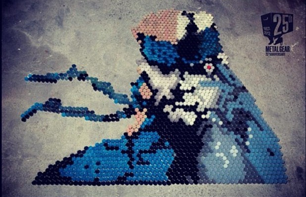 Konami Instagram 'Liquid Snake art made out of 2100 individual shots for MGS 25th Anniversary'