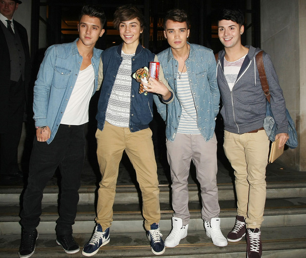 Union J - Left to right: Jamie (JJ) Hamblett, George Shelley, Josh Cuthbert and Jaymi Hensley,
outside the Corinthia hotel
London, England - 09.10.12
Mandatory Credit: Manuil Yamalyan/WENN.com