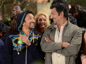 AJ cheers Masood up by arranging a fireworks party in The Square.