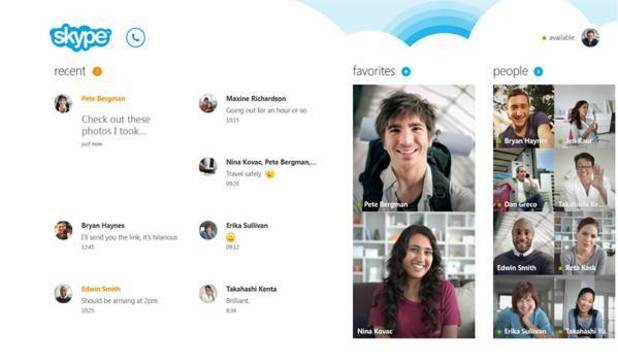 Skype for Windows 8 - screenshot