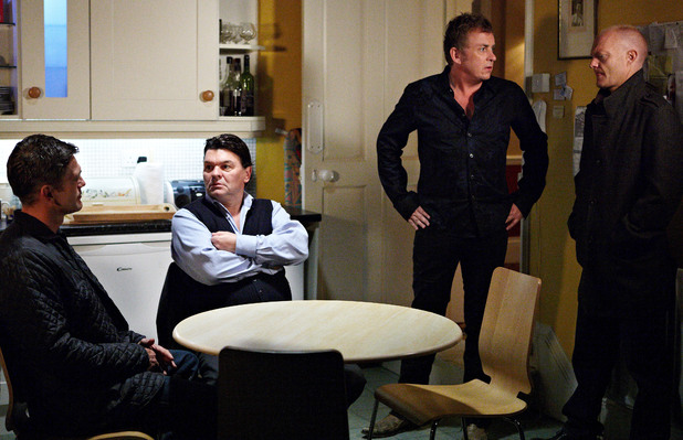 Alfie apologises to the lads for forgetting poker night.