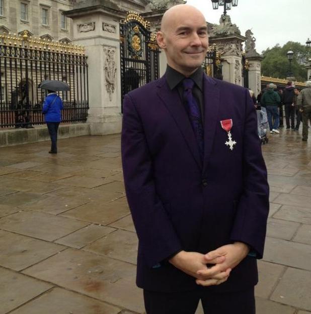 Grant Morrison with MBE