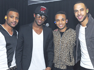Boyband JLS performs at G-A-Y club in London