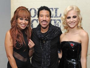 Lionel Richie, Pixie Lott and Rebecca Fergsuon at the O2 Arena, London.