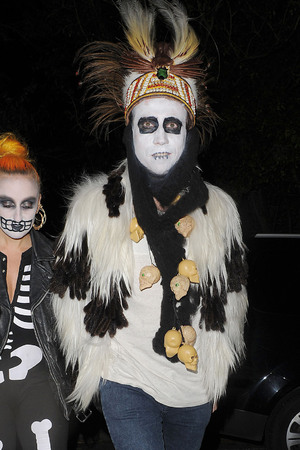 Nick Grimshaw
leaving a Halloween party held at the home of television presenter Jonathan Ross.
London, England