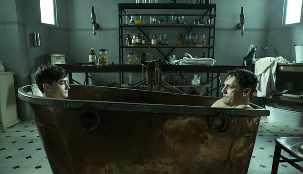 Daniel Radcliffe and Jon Hamm in Sky Arts's 'The Young Doctor's Notebook'.