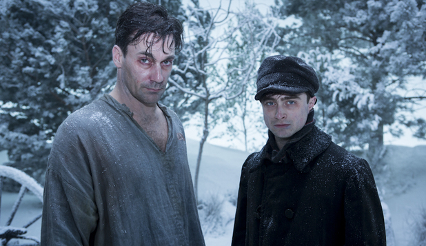 Daniel Radcliffe and Jon Hamm in Sky Arts's 'A Young Doctor's Notebook'.