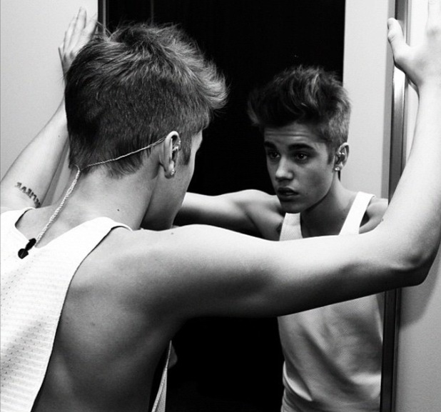 Justin Bieber posts 'Just Me' photo to Instagram.