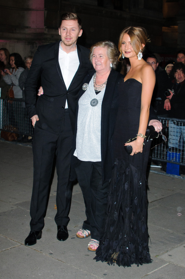 Professor Green, his grandmother Patrice and Millie Mackintosh 