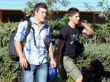 Casey and Brax go camping.