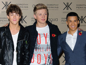 Kardashian Kollection for Dorothy Perkins launch party at Aqua: Dan Ferrari-Lane and Greg West of District 3 and Jahmene Douglas