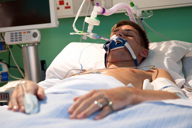 Ste is in a coma