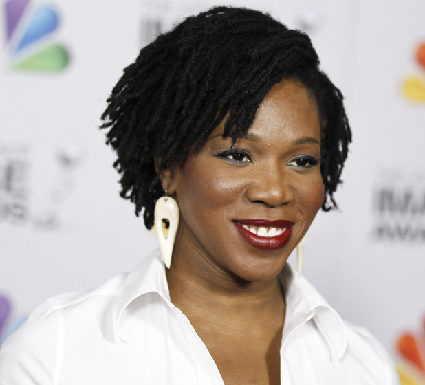 India Arie arrives at the 43rd NAACP Image Awards on Friday, Feb. 17, 2012, in Los Angeles.