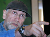Chess legend Bobby Fischer speaks to the press in his hew home of Reykjavik, Iceland, in this Friday March 25, 2005