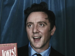 Peter Serafinowicz with his new book A Billion Jokes