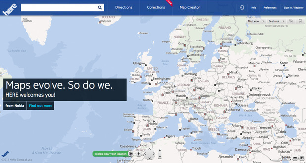 'Nokia Here Maps' screenshot
