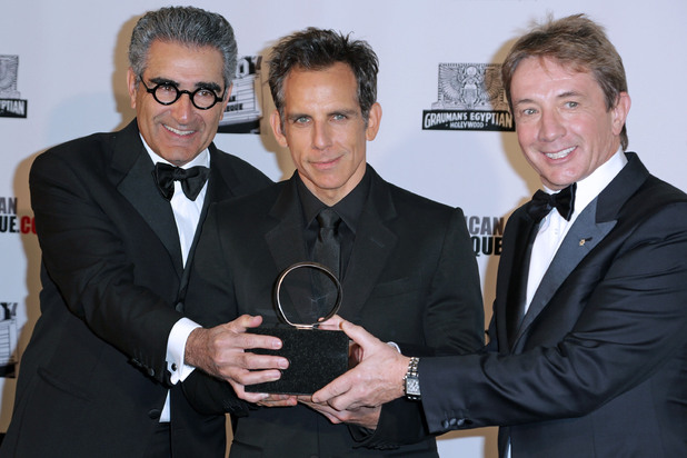 26th American Cinematheque Award Gala honoring Ben Stiller at The Beverly Hilton Hotel
Featuring: Eugene Levy,honoree Ben Stiller,Martin Short
Where: Beverly Hills